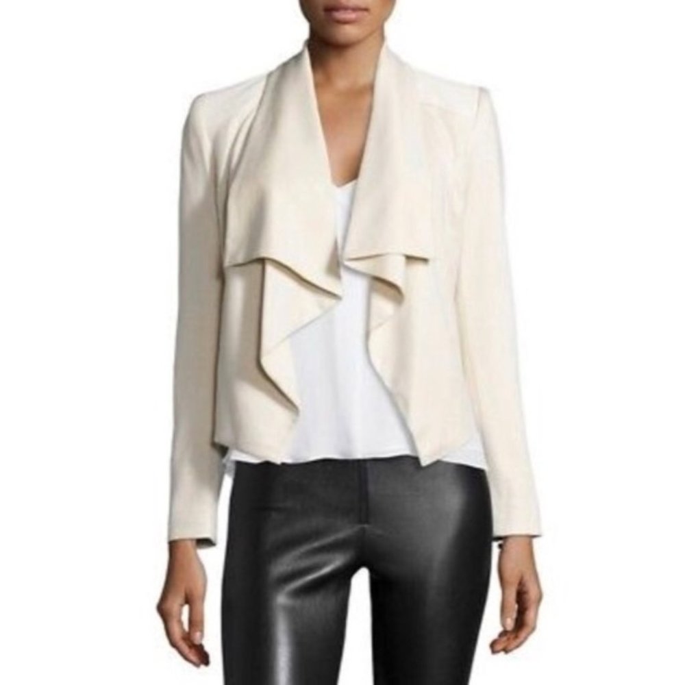 Alice + Olivia Cory Draped-Front Jacket